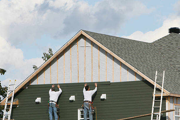 Professional Emergency Siding Repair technician working in North Bend, OH